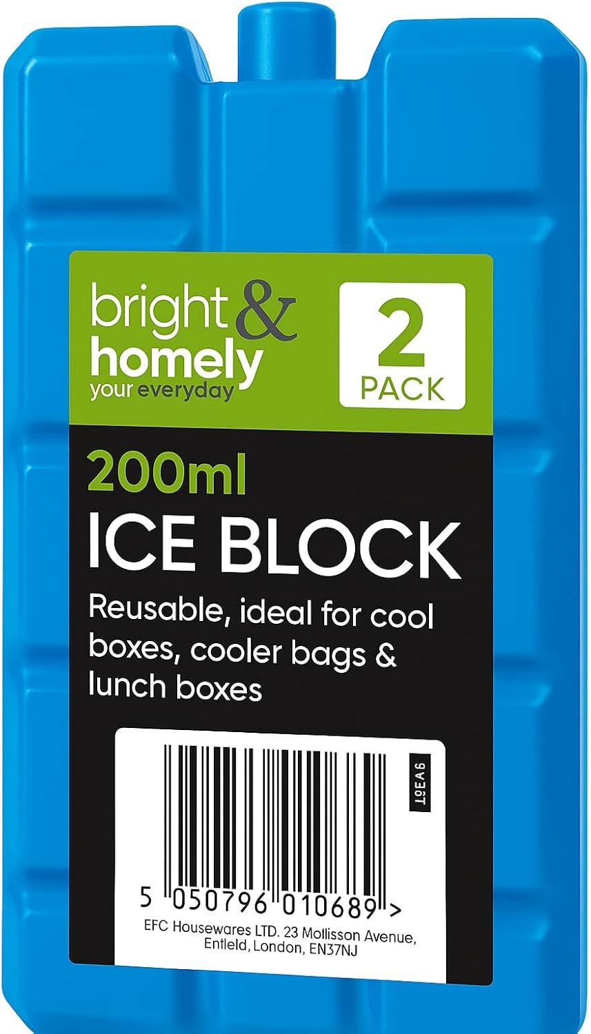 Bright and Homely Your Everyday 2 Pack Freezer Ice Block - Reusable Ice Packs for Lunch Box Ice Blocks for Cool Boxes, Cooler Bags & Lunch Boxes – Your Perfect Travel and Camping Companion