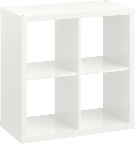 KALLAX SHELVING UNIT, BOOKCASE, WHITE, PERFECT for BASKETS or BOXES