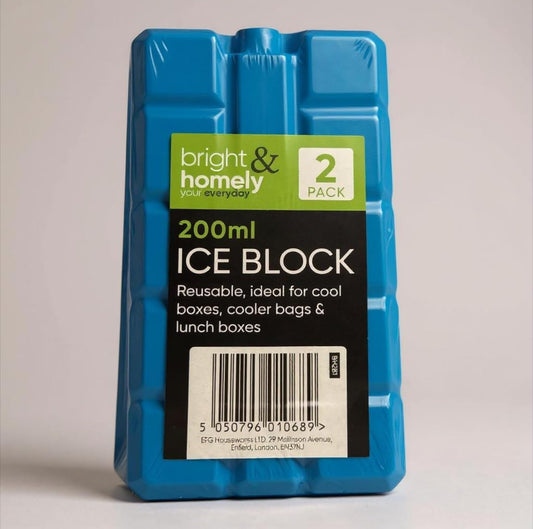 Bright and Homely Your Everyday 2 Pack Freezer Ice Block - Reusable Ice Packs for Lunch Box Ice Blocks for Cool Boxes, Cooler Bags & Lunch Boxes – Your Perfect Travel and Camping Companion